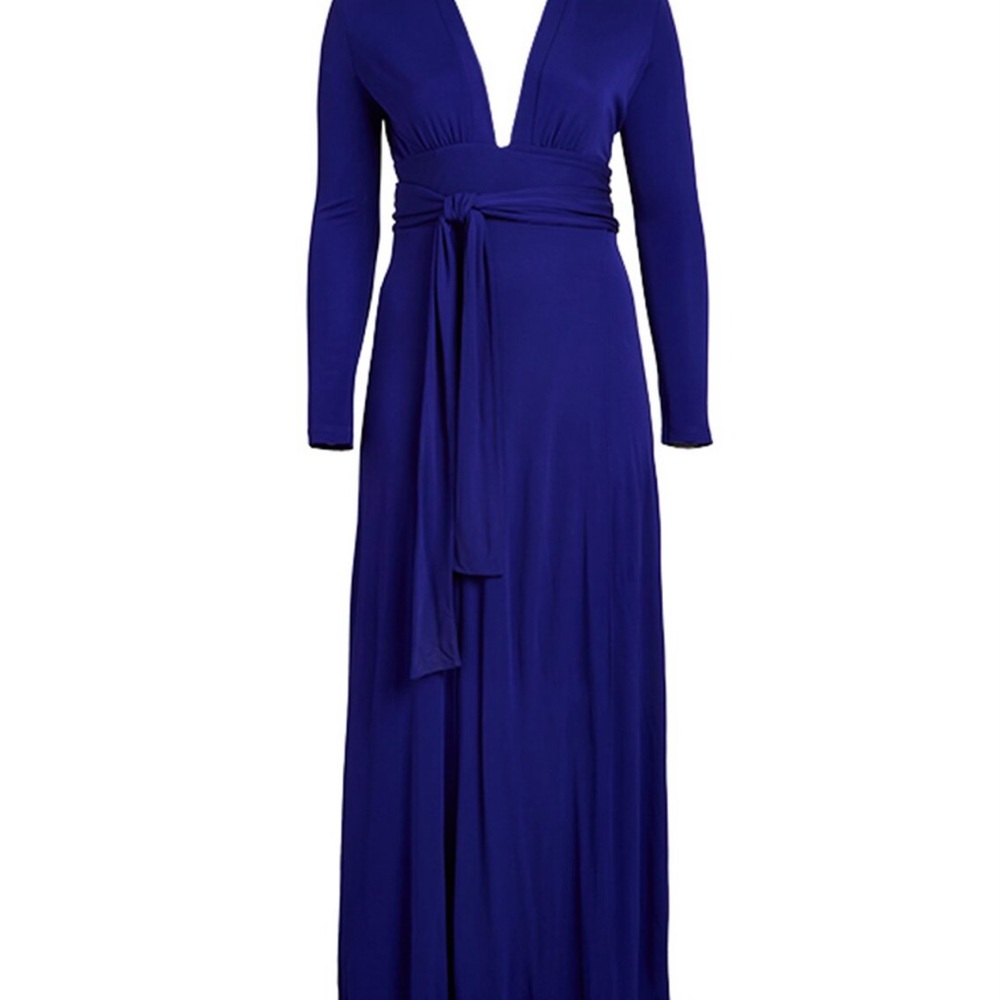 Reiss Bailey Cobalt Blue Wrap Tie Front Gown